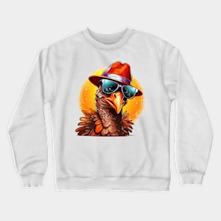 Cartoon Thanksgiving Turkey #16 Crewneck Sweatshirt